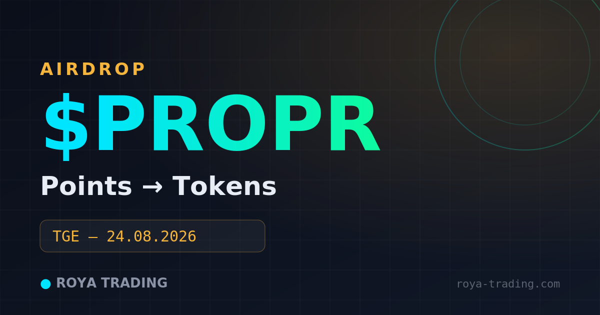 Que deviennent les points Propr après le TGE — le snapshot du 24 août 2026 et comment les points se mappent sur l'airdrop $PROPR de 32,5 %
